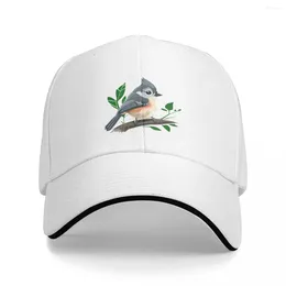 Ball Caps Cute Tufted Titmouse V2 Baseball Cap Military Tactical Luxury Hat Birthday Trucker Hats For Men Women'S