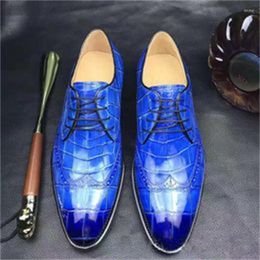 Dress Sfwhoes Chue Male Leisure Business Brogue Carvingfw Genuine Crocofwdile Leafwther End Of Brush Color Mefw Forwfmal