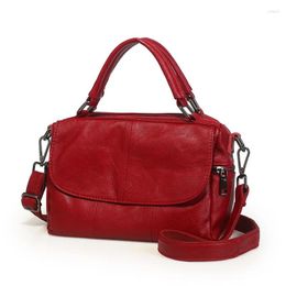 Evening Bags Nesitu High Quality Promotion Red Black Grey Brown Soft Genuine Leather Small Women's Handbag Tote Shoulder Messenger M8916