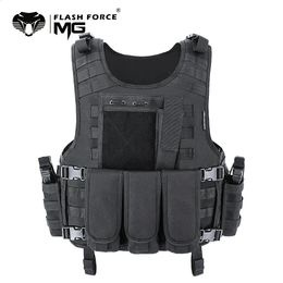 MGFLASHFORCE Molle Airsoft Vest Tactical Vest Plate Swat Fishing Hunting Paintball Vest Military Army Armor Vest 240125