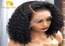 Pre Plucked 360 Lace Frontal Wig With Baby Hair 45quot 180 Density Brazilian Curly Glueless Human Hair Wigs Shengji Remy Wig8703600