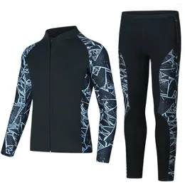 Women's Swimwear Winter Men Women 3MM Neoprene Top Diving Jacket And Pants Separated Wetsuit Surfing Snorkeling Spearfishing Thermal