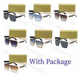 MOQ#1pcs Luxury designer sunglasses men women square sunglasses classic brand big frame sunglasses Fashion UV400 Goggle With Box