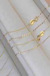 100 Genuine 18K Gold Chain 18 inches au750 Cost Necklace Pendant Wendding Party Gift For Women 1PCSLOT3119409