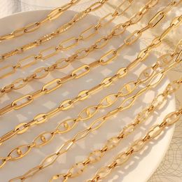 Pendants Amaiyllis 18K Gold Minimalist Stacked Cuban Heavy Chunky Bracelet Necklace Set Light Luxury Hip Hop Chain Necklaces Jewelry