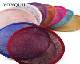 20cm Bule or multiple colors Sinamay Base Fascinator hat DIY Hair Accessories Millinery Material Handmade 5PcsLot W6077317