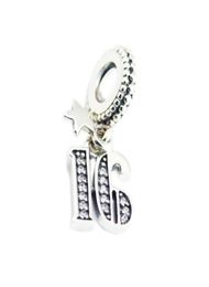 16 birthday charms number dangle 925 sterling silver fits original style bracelet 797261CZ H811042352412591