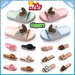 Designer Casual Platform - headband Slides Slippers Men Woman wear resistant anti Leather soft soles sandals Flat Summer Beach Slipper Size 36-40