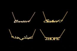 Personalised Customised Stainls Steel 18K 14K Gold Plated Name Plate Jewelry Necklace Women And Men4674801