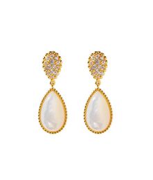 New autumn and winter set diamond drop agate fritillary brass earrings Jewellery womens designer earrings diamond earrings1379182