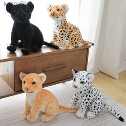 Stuffed Plush Animals New Animal Doll Lifelike Leopard Lion Realistic Plushie Panther Toy Baby Soft Pillow Gifts For Kids Birthday Gift YQ240218