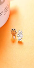 Authentic 925 Sterling Silver Shiny snowflakes Earring logo Signature Original Box set for Jewellery Stud Earring Women wjl09736073285