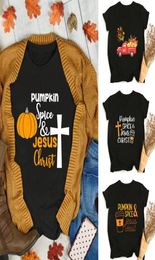 Women039s TShirt Pumpkin Spice Jesus Christ T Shirt Women Halloween Party Graphic Tee Casual Top Tshirt Female Tshirts Thanksg8566941