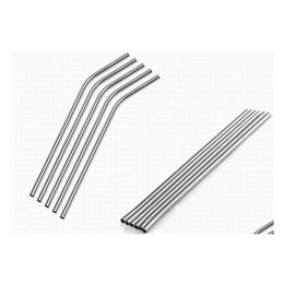 Drinking Straws 300Pcs Durable Stainless Steel Straight St 8 5 Sts Metal Bar Family Kitchen Dhs Fast Drop Delivery Home Garden Dinin Dhejs