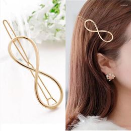 Hair Clips Fashion Women Girls Silver Plated Metal Infinity Alloy Number 8 Hairpins Holder Barrette Accessories