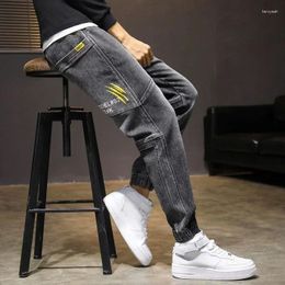 Men's Jeans Trousers Harem Man Cowboy Pants Black With Print Cargo Luxury In Plus Size Harajuku Designer Soft 2024 Fashion