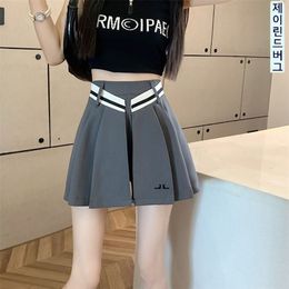Spring Women Golf Wear Fashion Sports Tennis High Waisted Half Length Skirt Korean Luxury Clothing 240119
