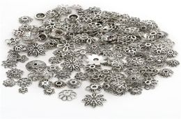 150pcslot 415mm Silver Mixed Bead Caps With Different Patterns End Bead Cap Accessories For Jewellery Making Bracelet DIY6847395