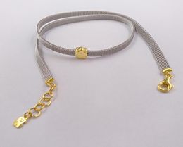 Autentica collana in argento sterling 925 Icona in oro e acciaio Collana adatta al regalo in stile gioielli orso europeo 6131020204747412