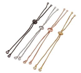 20Pcs Brass Rhinestone Adjustable Bracelet Chains LongLasting Plated Slider Bracelets Charm Link for Jewelry Making Accessories6254435