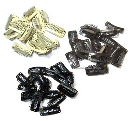 100pcs lot Blonde Brown Black U Shaped Snap Clips 32mm for Hair Extensions choose8347759