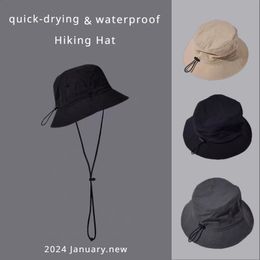 Outdoor Quick Dry Fisherman Hat Women Fashion Retro Basin Hat Waterproof Camping Hiking Foldable Bucket Hats Mountaineering Hat 240126