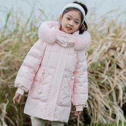 Down Coat Winter Warm White Duck Jacket Toddler Girls Waterproof Hooded Clothes Children Outerwear Clothing Parka Snowsuit 5-14Y