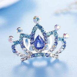 Hair Clips Women Cute Wedding Jewelry Hairclip Hairpin For Girls Kids Gift Crystal Rhinestone Tiara Crown Comb Flower