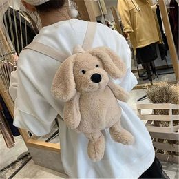 Backpack Cute Dog Plush Cartoon Animal Toy Soft Stuffed Shoulder Bag Crossbody Children Girls Birthday Gift