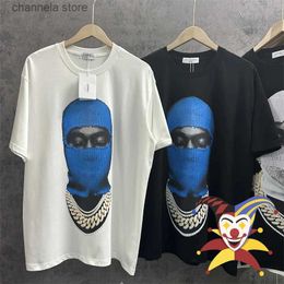 Men's T-Shirts IH NOM UH NIT Blue Masker Man Print T Shirt Women Men Loose Clothing Oversize Casual Top Tees T240218