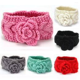 Hair Accessories Girls Kid Warm Crochet Knitted Flower Turban Band Headband HATYS0506