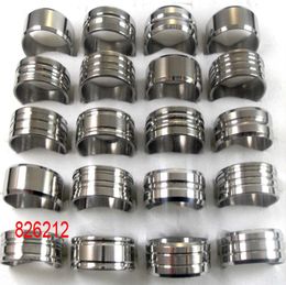 bulk lots 100pcs Silver design Mix Men Women Stainless Steel Rings Fashion Quality Band Rings Whole Jewellery Lots7327006