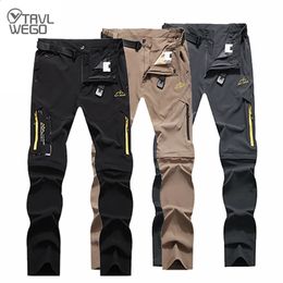 TRVLWEGO Mens Camping Hiking Pants Trekking High Stretch Summer Thin Waterproof Quick Dry UV-Proof Outdoor Travel Trousers 240202