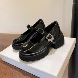 Dress Shoes Mary Jane Thick-soled Lolita Women's Korean Style College Butterfly Buckle Loafers For Students
