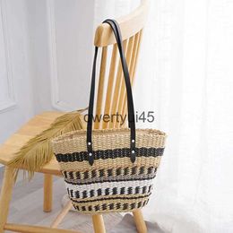 Shoulder Bags andmade Womens Soulder Bag Contrast Color Drawstring andbag Boemian Female Straw Summer Woven BeacH24218