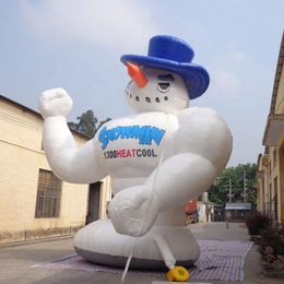 wholesale High quality customed 10mH (33ft) with blower inflatable snowman Santa Claus Christmas decoration