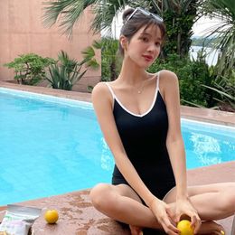 Women's Swimwear Athletic Piece Swimsuit Women Solid Monokini Sexy Backless Bathing Suit Female Beachwear Korea Thong