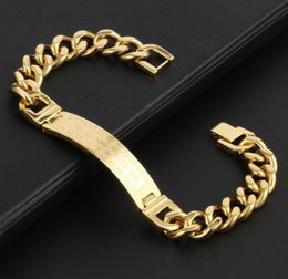 Stainless Steel Jesus Bracelet Gold Colour Cuba Chain Bracelets Fashion Christ Religious Jewellery for Men85562235605255