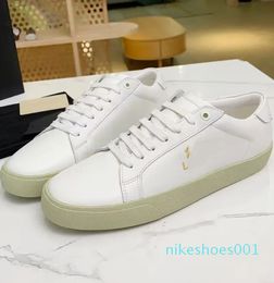 White Black Leather Canvas Platform Trainers Couple Skateboard Walking EU35-45