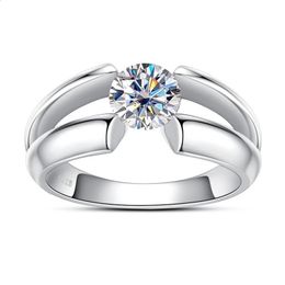 LESF Women Solitaire Wedding Ring Genuine 925 Sterling Silver Ring 1 Carat D Colour Engagement Gift 240122