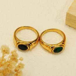 Vintage Oval Shape Crystal Knuckle Ring for Women Girls Punk Accessories Charm Stainless Steel Men Jewellery Items 240125