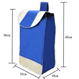 Shopping Cart Bag Accessories Large Oxford Cloth Thickened Bag Small Trolley Shopping Cart Cloth Bag 240125