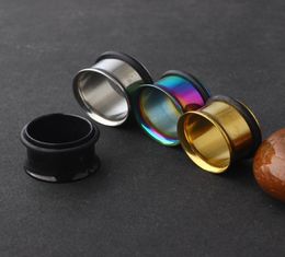 Gauge ear plug stainless steel single flared flesh tunnel 96pcslot Mix 3 Colour ear expander taper piercing body jewelry2283114