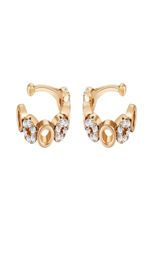 2 Pairs CZ Circle Earcuffs Clip Earrings Ear Ring Multicolor Copper Zircon Stone No Piercing Ear Cuff Earrings For Women Jewelry9442822
