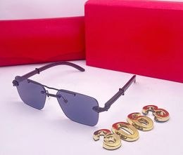 2024Luxur Oversized Top Quality Classic Square Sunglasses Designer Brand fashion Mens Womens Sun Glasses Eyewear Metal Glass Lenses3063