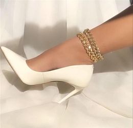 GLAMing Gold 2020 Cuban Chain Bracelet for Women Whole Iced Out Crystal Rhinestone Foot Hip Hop Jewellery Wrist Cuban Chains5392133