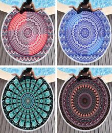 Multifunction Shawl Sunscreen Beach Towel Wrapped Beach Mat Wall Bohemian Round Beach Tapestry Summer Dress Swimwear Blanket C9059601