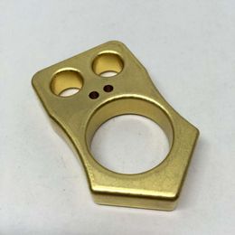 10mm Thick Brass Key Chain Pure Copper Quick Hanging Edc Self Designer Defence Ring Skull Shape Finger Tiger T0E6