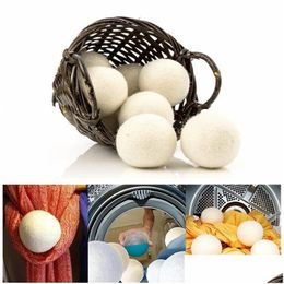 Other Laundry Products Practical Clean Ball Reusable Natural Organic Fabric Softener Premium Wool Dryer Balls 6Cm Drop Delivery Home Dhaob