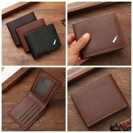 Storage Bags Multi-position Men's Short Wallet Thin Large Capacity Male Leather Purse PU Multi-function Men Coin Pocket Travel